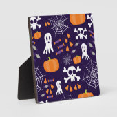 Fun Halloween Pattern Fotoplatte (Vorderseite)