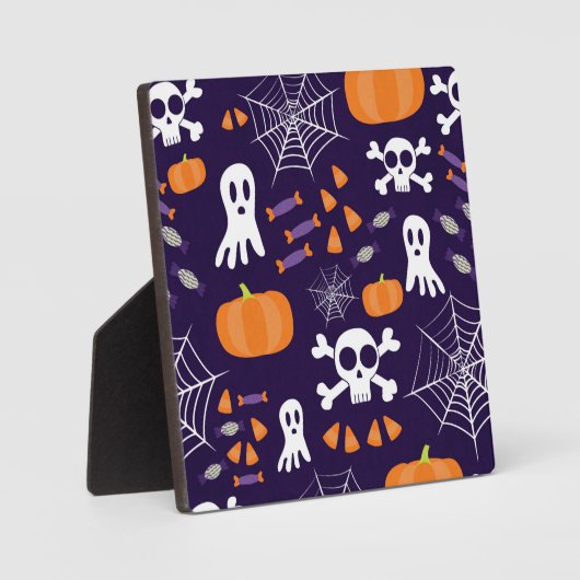 Fun Halloween Pattern Fotoplatte (Vorderseite)