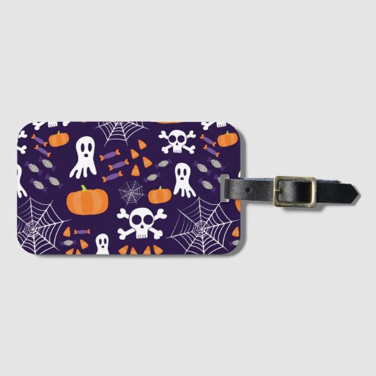 Fun Halloween Pattern Gepäckanhänger (Vorderseite (Horizontal))