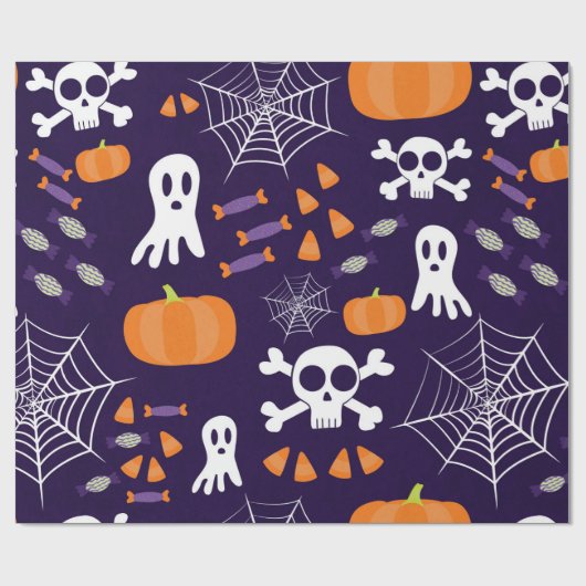 Fun Halloween Pattern Geschenkpapier (Flach)