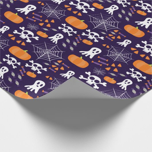 Fun Halloween Pattern Geschenkpapier (Ecke)