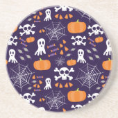 Fun Halloween Pattern Getränkeuntersetzer (Vorne)