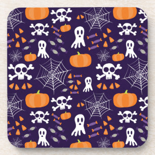 Fun Halloween Pattern Getränkeuntersetzer