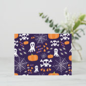 Fun Halloween Pattern Karte (Stehend Vorderseite)