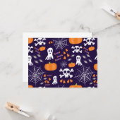 Fun Halloween Pattern Karte (Vorderseite/Rückseite Beispiel)
