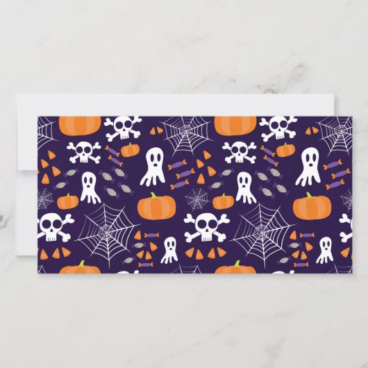 Fun Halloween Pattern Karte (Vorderseite)