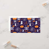 Fun Halloween Pattern Karte (Vorderseite/Rückseite Beispiel)