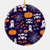 Fun Halloween Pattern Keramik Ornament (Hinten)