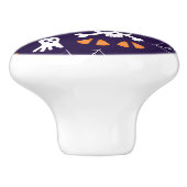 Fun Halloween Pattern Keramikknauf (Seitenansicht)