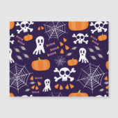 Fun Halloween Pattern Magnetkarte (Vorderseite)