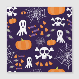 Fun Halloween Pattern Magnetkarte