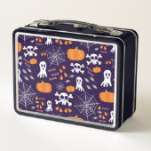 Fun Halloween Pattern Metall Brotdose (Rückseite)