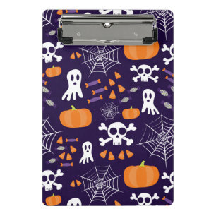 Fun Halloween Pattern Mini Klemmbrett