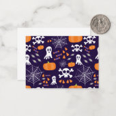 Fun Halloween Pattern Mitteilungskarte (Vorderseite/Rückseite Beispiel)
