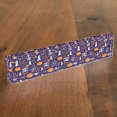 Fun Halloween Pattern Namensplakette (Seite)