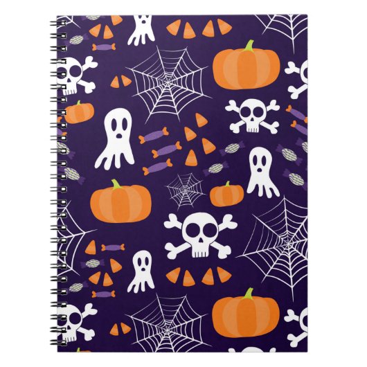 Fun Halloween Pattern Notizblock (Vorderseite)