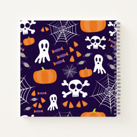 Fun Halloween Pattern Notizblock (Rückseite)