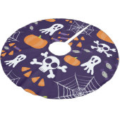Fun Halloween Pattern Polyester Weihnachtsbaumdecke (Schrägansicht)