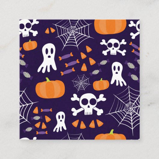 Fun Halloween Pattern Rabattkarte (Vorderseite)