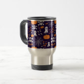Fun Halloween Pattern Reisebecher (Vorderseite Links)