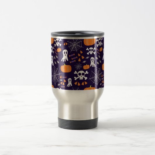 Fun Halloween Pattern Reisebecher (Mittel)