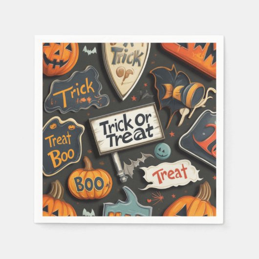 Fun Halloween Pattern Serviette (Vorderseite)