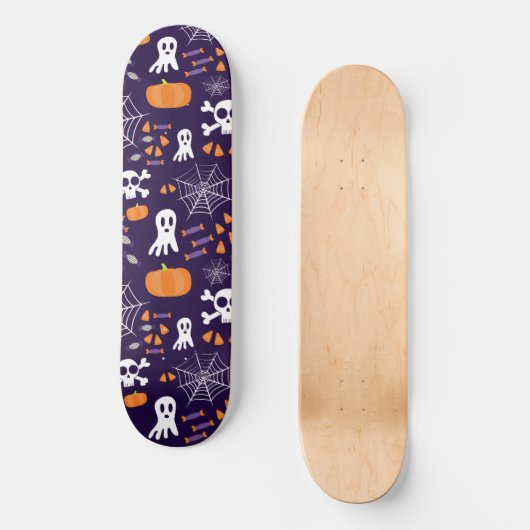 Fun Halloween Pattern Skateboard (Vorderseite)