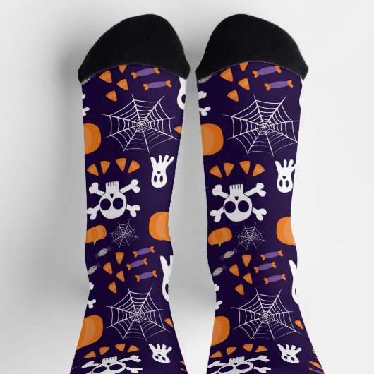 Fun Halloween Pattern Socken (Oben)