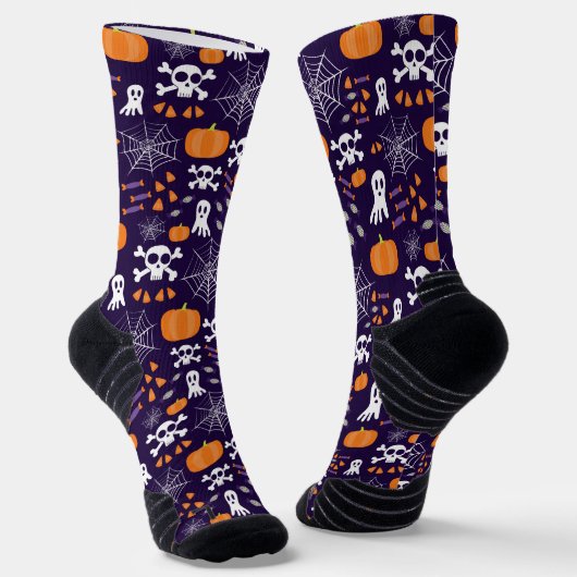 Fun Halloween Pattern Socken (Gewinkelt)