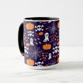 Fun Halloween Pattern Tasse (Vorderseite Links)