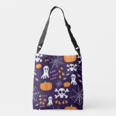 Fun Halloween Pattern Tragetaschen Mit Langen Trägern (Rückseite)