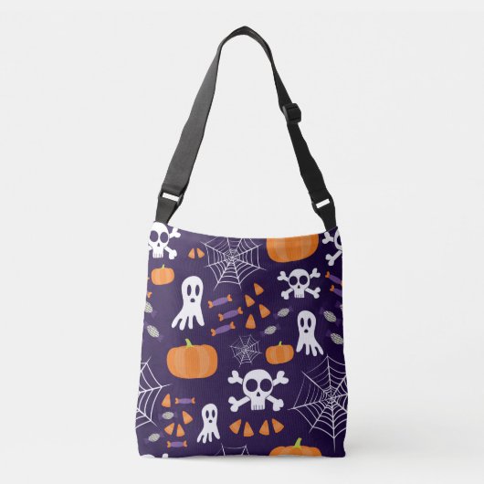 Fun Halloween Pattern Tragetaschen Mit Langen Trägern (Vorderseite)