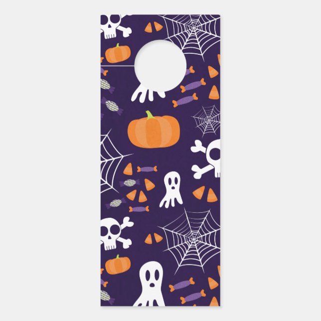 Fun Halloween Pattern Türanhänger (Vorderseite)