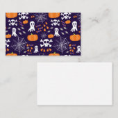Fun Halloween Pattern Visitenkarte (Vorne/Hinten)