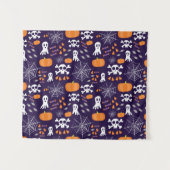 Fun Halloween Pattern Wandteppich (Vorderseite (Horizontal))