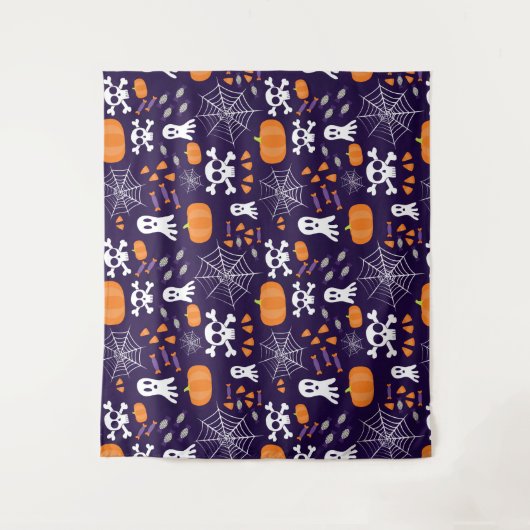 Fun Halloween Pattern Wandteppich (Vorderseite)