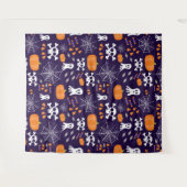 Fun Halloween Pattern Wandteppich (Vorderseite (Horizontal))