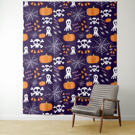 Fun Halloween Pattern Wandteppich (Beispiel)
