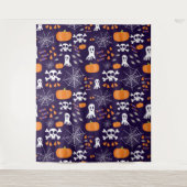 Fun Halloween Pattern Wandteppich (Vorderseite)