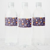 Fun Halloween Pattern Wasserflaschenetikett (Flaschen)