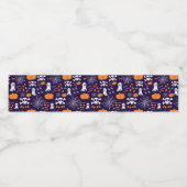 Fun Halloween Pattern Wasserflaschenetikett (Einzelnes Label)