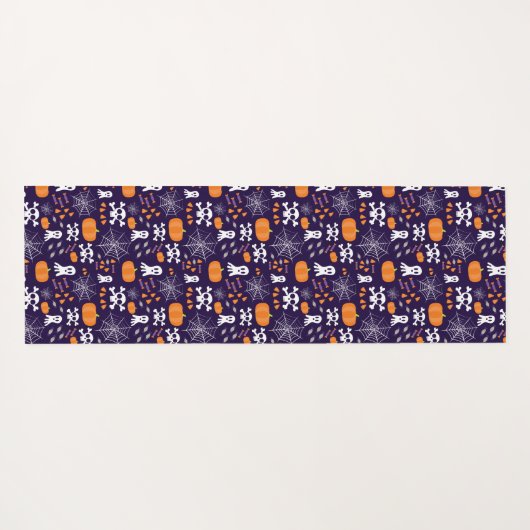 Fun Halloween Pattern Yogamatte (Rückseite (Horizontal))