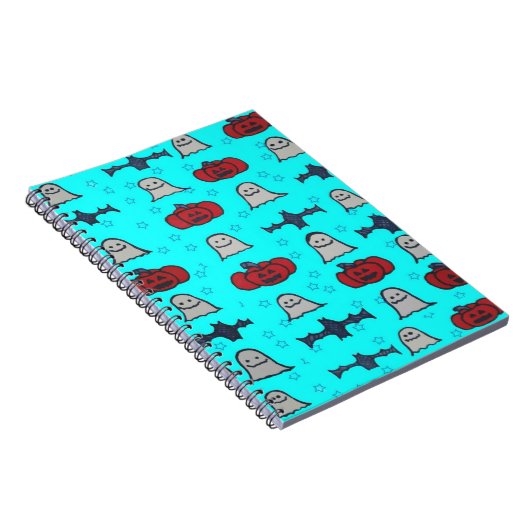 Fun Halloween Print on Blue Notizblock (Rechte Seite)