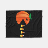 Fun Halloween Pumpkin Eating Candy Corn Fleecedecke (Vorderseite (Horizontal))