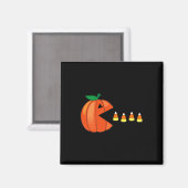 Fun Halloween Pumpkin Eating Candy Corn Magnet (Vorderseite/Rückseite)