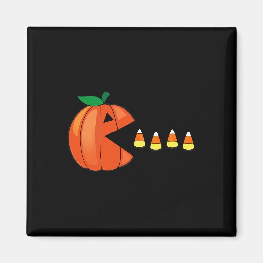 Fun Halloween Pumpkin Eating Candy Corn Magnet (Vorne)