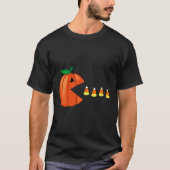 Fun Halloween Pumpkin Eating Candy Corn T-Shirt (Vorderseite)