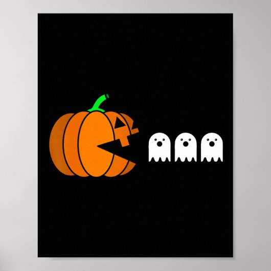 Fun Halloween Pumpkin Eating Ghost Poster (Vorne)