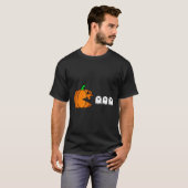Fun Halloween Pumpkin Eating Ghost T-Shirt (Vorne ganz)
