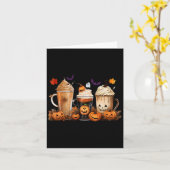 Fun Halloween Pumpkin Gewürz Latte Kaffee Fall Wom Karte (Gelbe Blume)